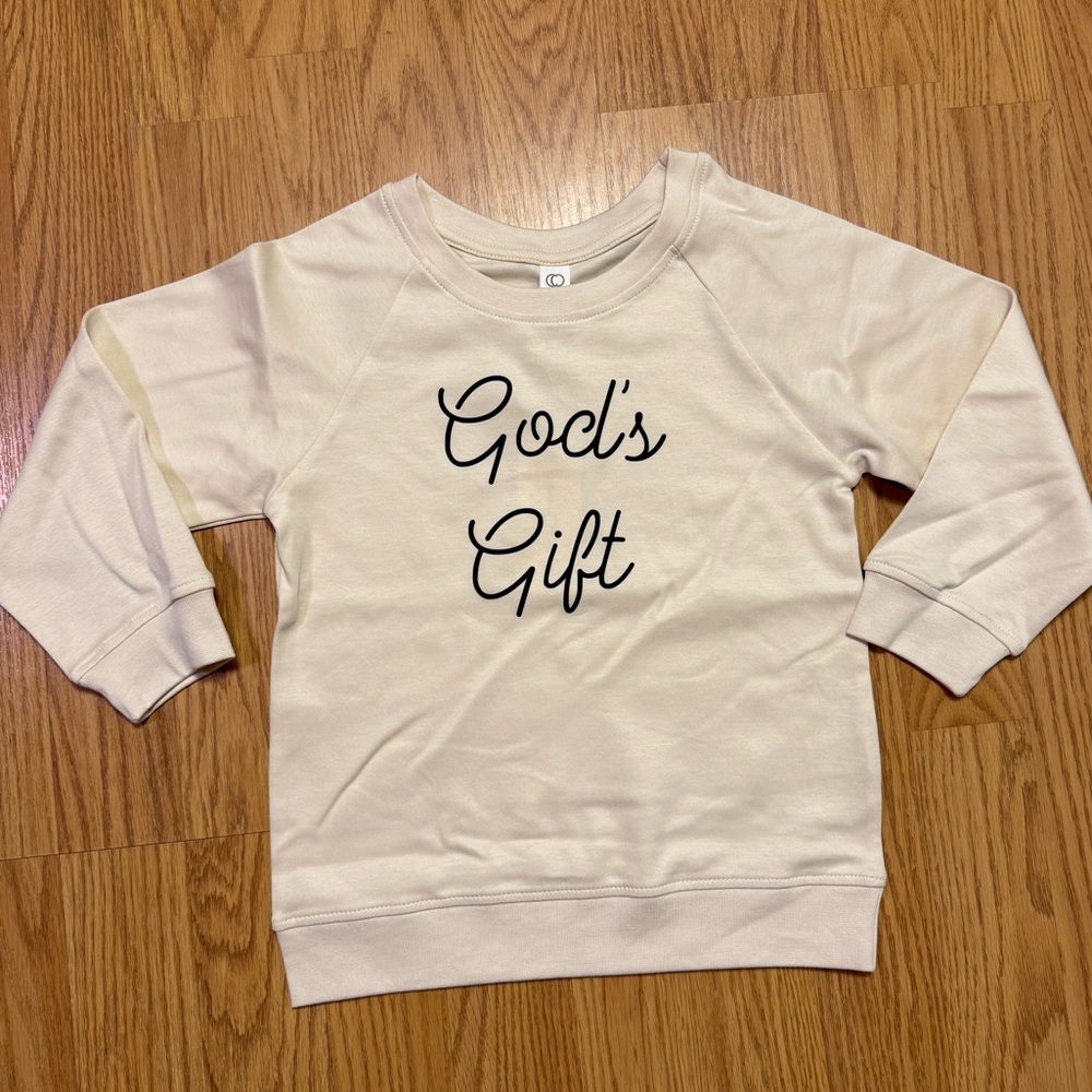Colored organics custom God’s gift top